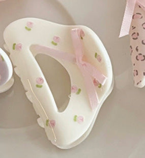 Cute Bow Flower Claw Clip