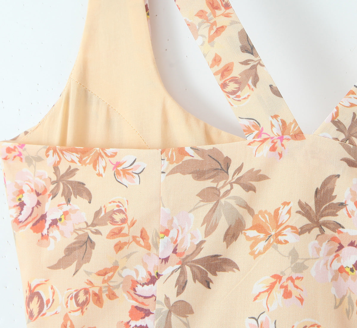 Elegant Square Neck Flower Print Maxi Dresses