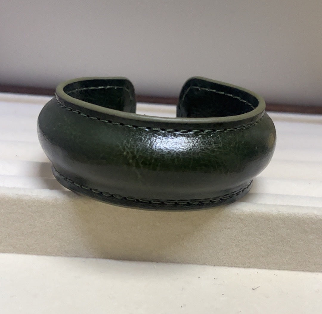 Vintage Leather Wide Open Bracelets