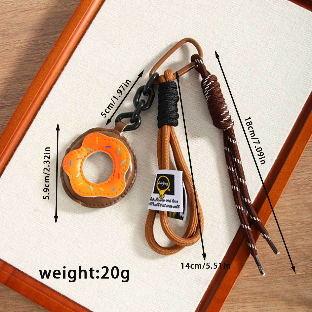 Leather Donut Rope Braided Bag Charms