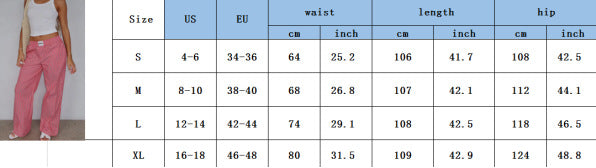 Simple Striped Casual Straight Leg Pants