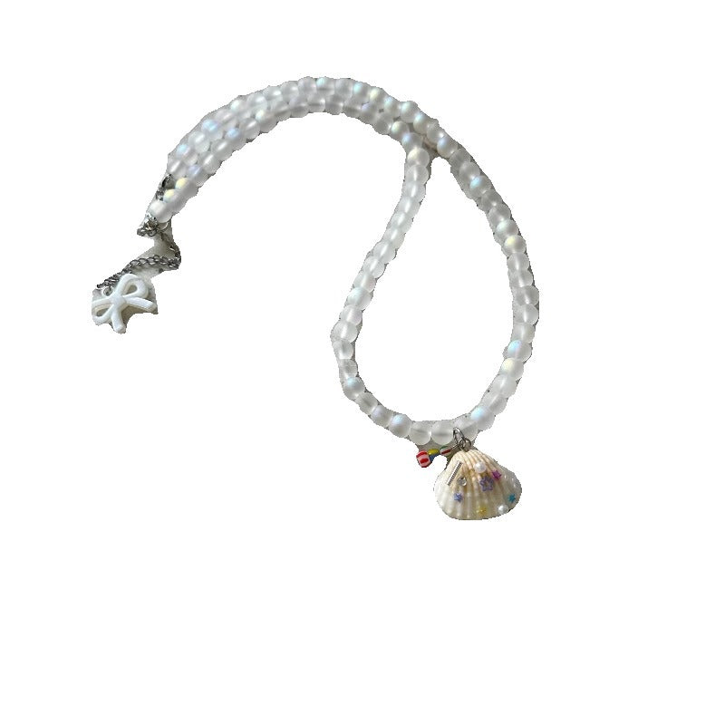 Summer Simple Shell Star Beaded Choker Necklace