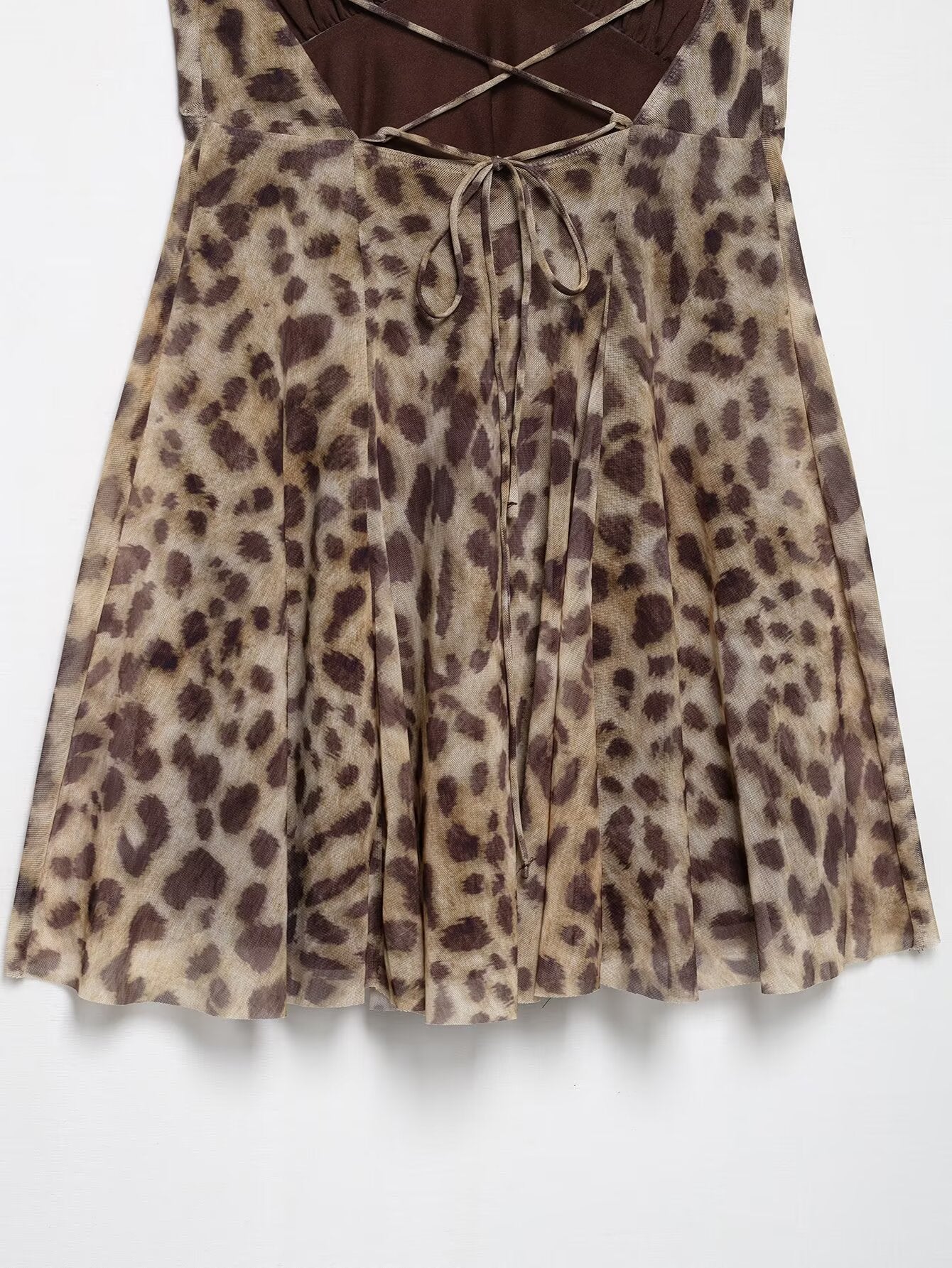 Sexy Backless Print String Mini Dresses