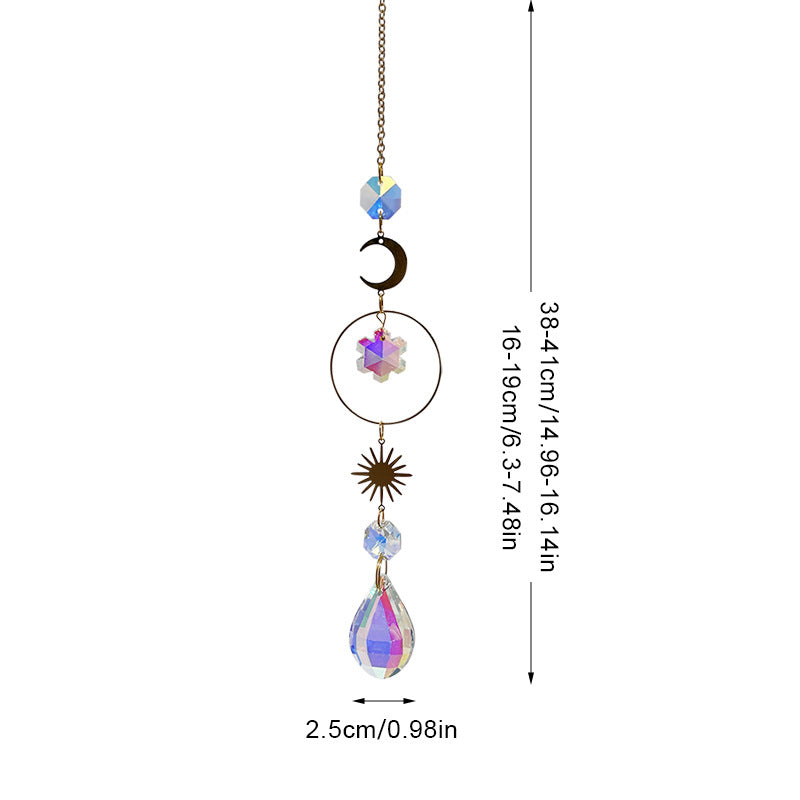 Snowflake Colorful Hanging Crystal Decoration