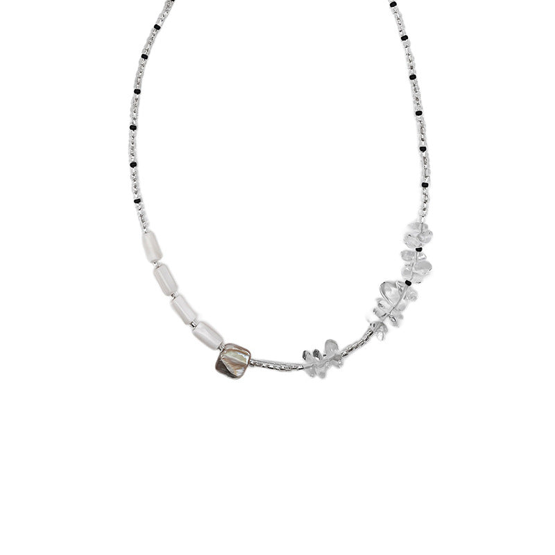 Cute Crystal Shell Beaded Choker Necklace