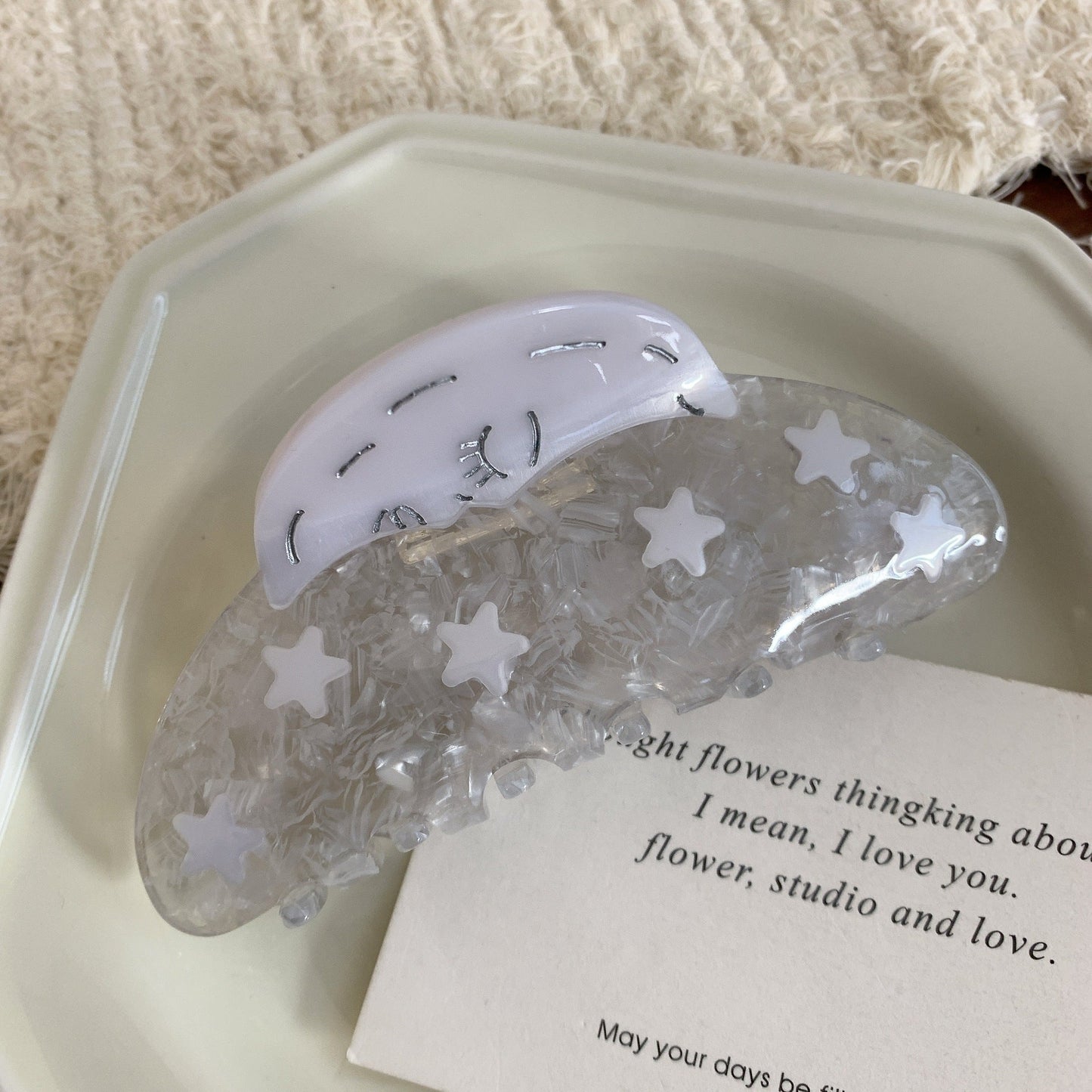 Sunflower Pentagram Claw Clip