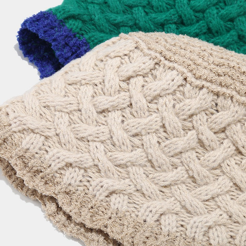 Vintage Twist Crochet Knit Bucket Hat