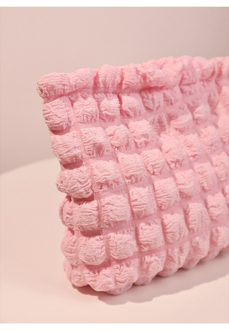 Solid Color Clody Puffer Coametic Bag