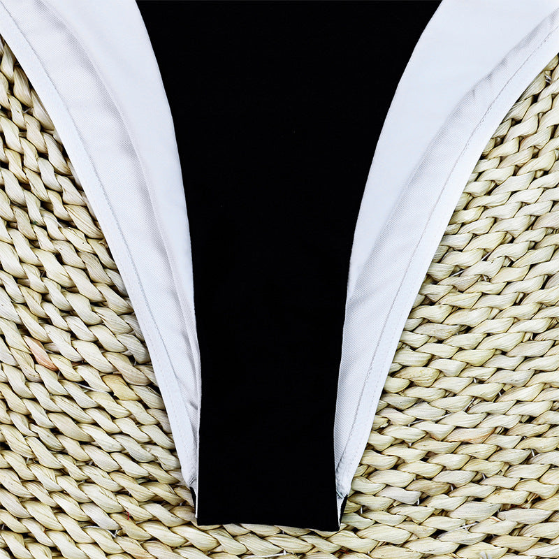 Sexy Color Block One-Piece Swimsuit