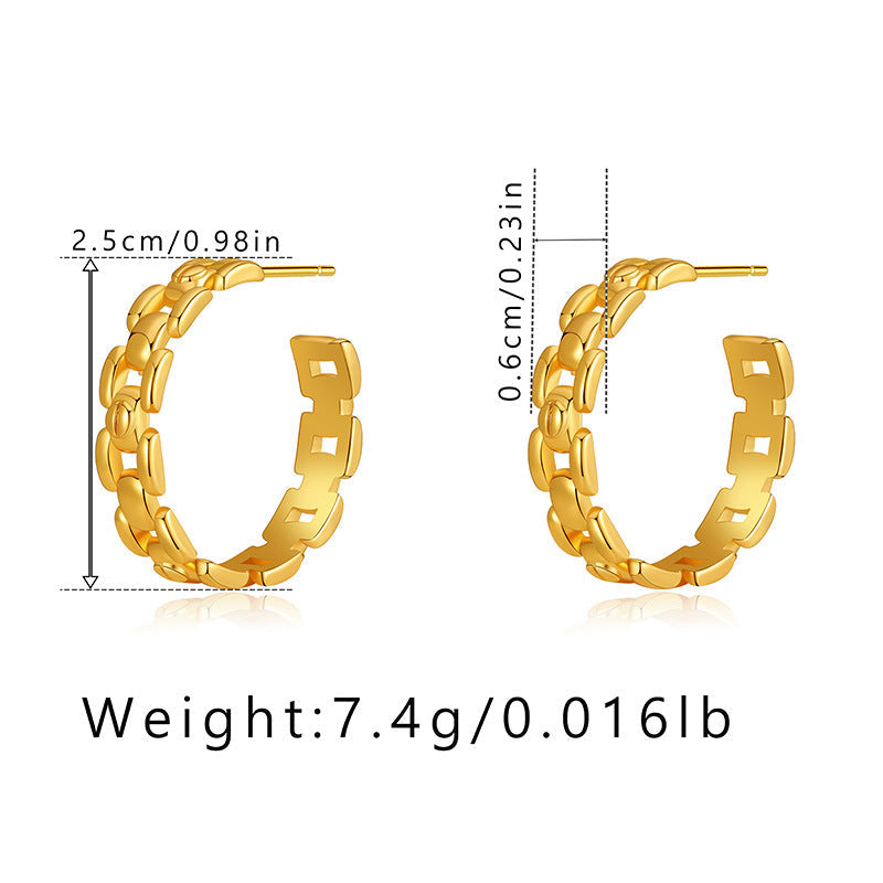 Elegant Hellow Out Simple Stud Earrings