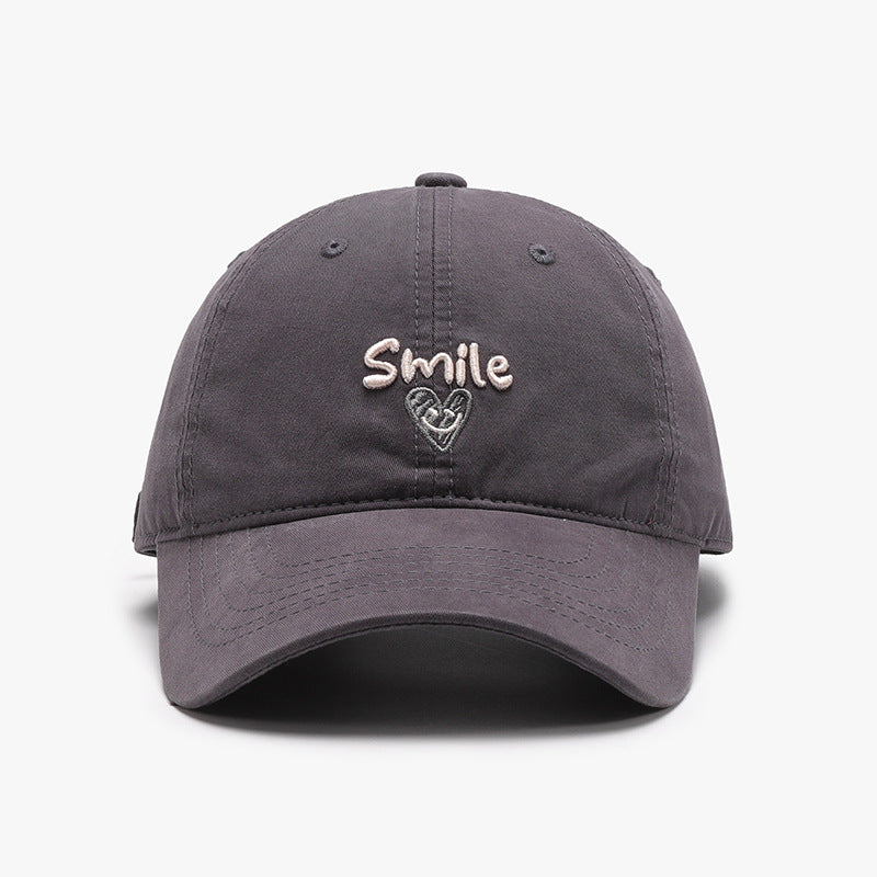 Trendy Letter Embroidered Washed Baseball Cap