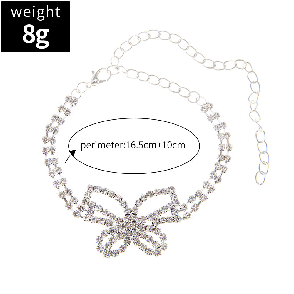 Butterfly Rhinestone Sweet Anklets