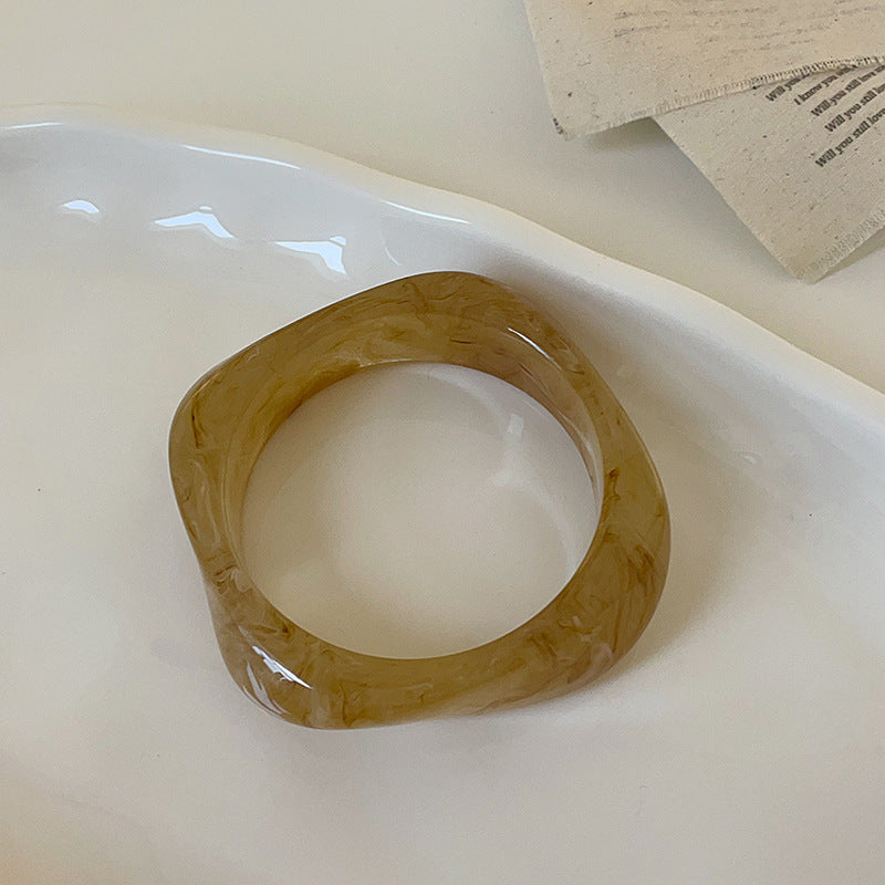 Irregular Acrylic Resin Layered Bracelets