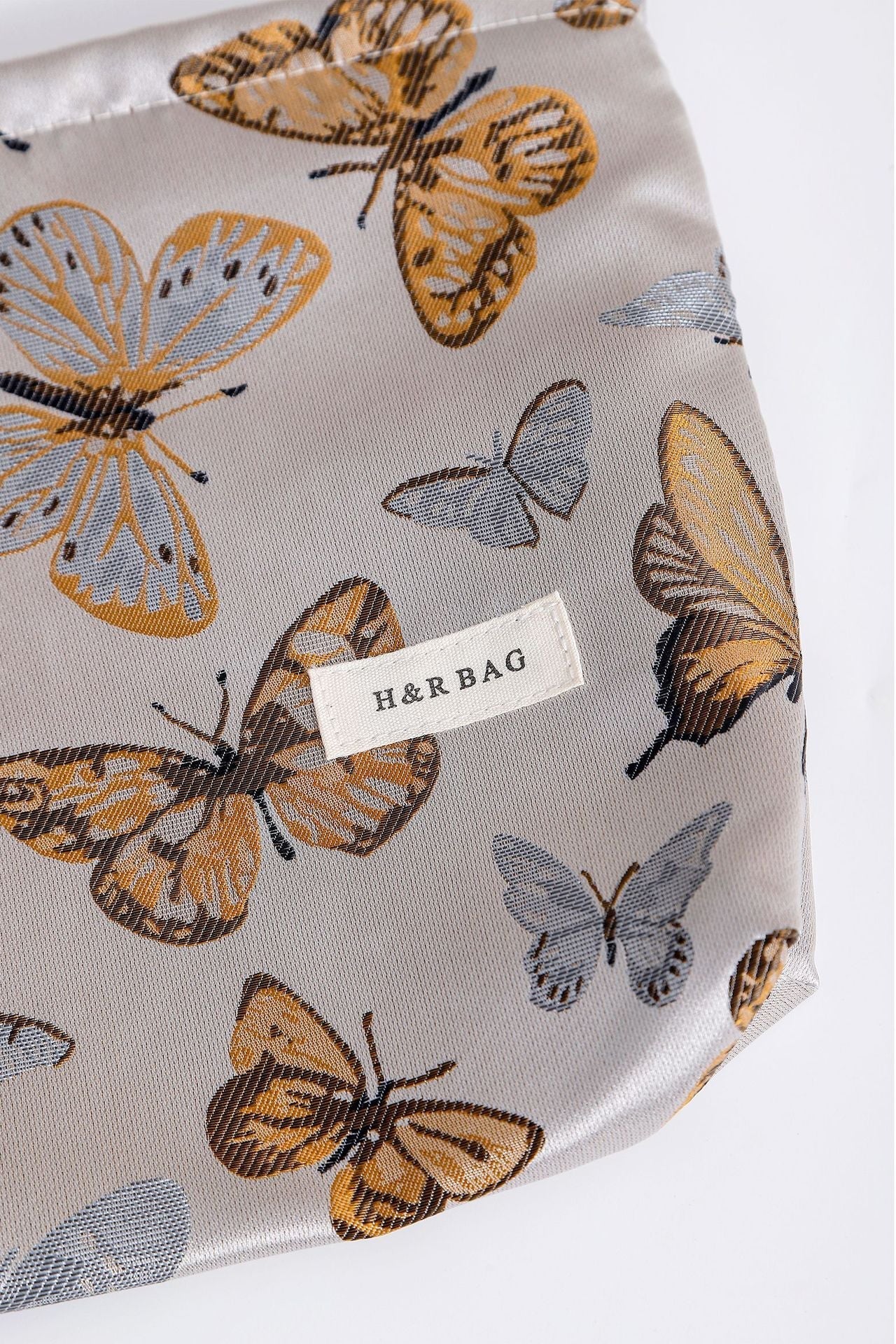 Vintage Butterfly Print Portable Makeup Bag