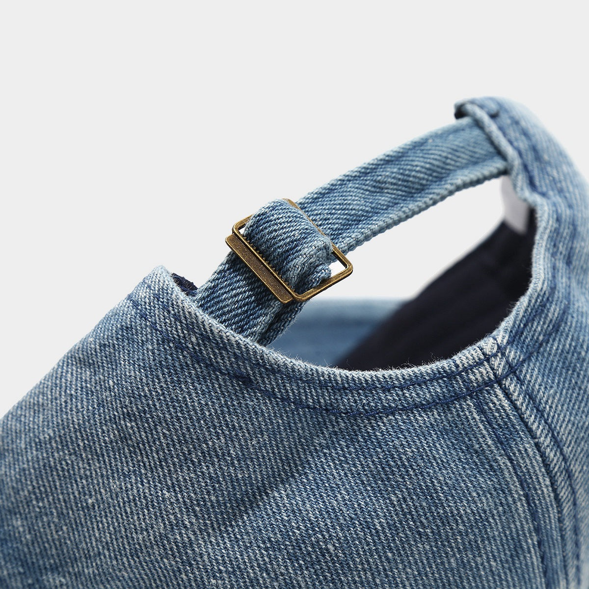 Denim Cherry Embroidered Casual Baseball Cap