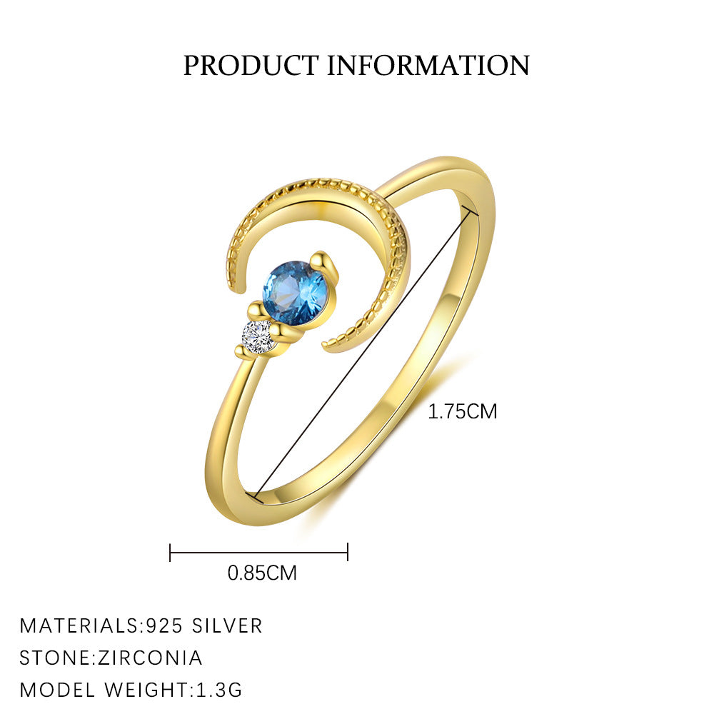 Colorful Zircon Sweet Flower Single Rings