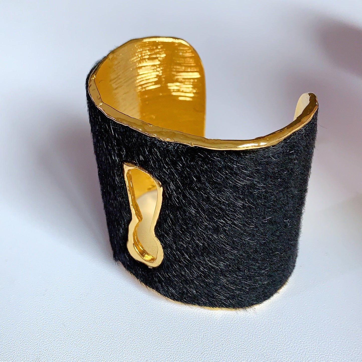 Leopard Print Wide Open Cuff Bracelet