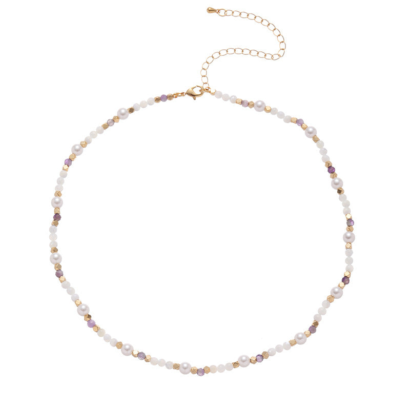 Pearl Shell Layered Simple Necklaces