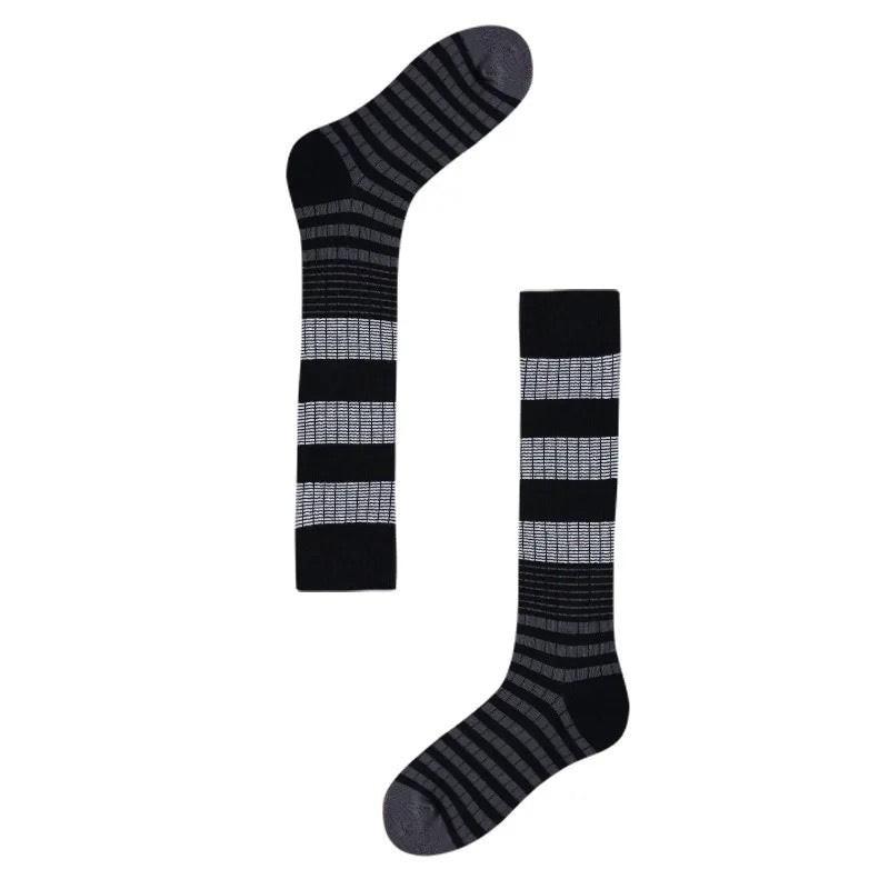 Color Block Striped Long Slouch Socks