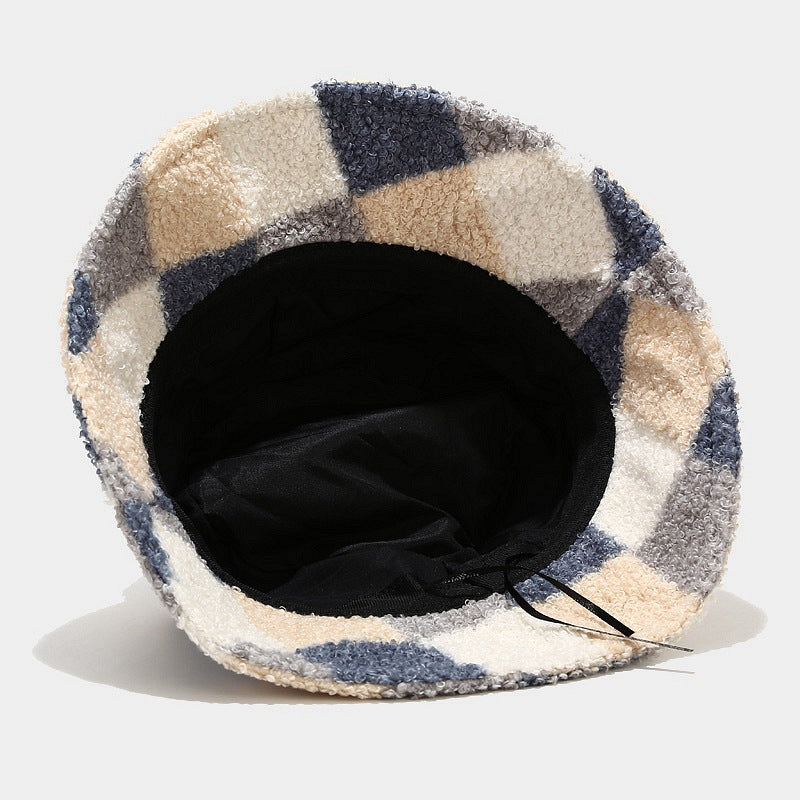Colorful Plaid Warm Winter Bucket Hats
