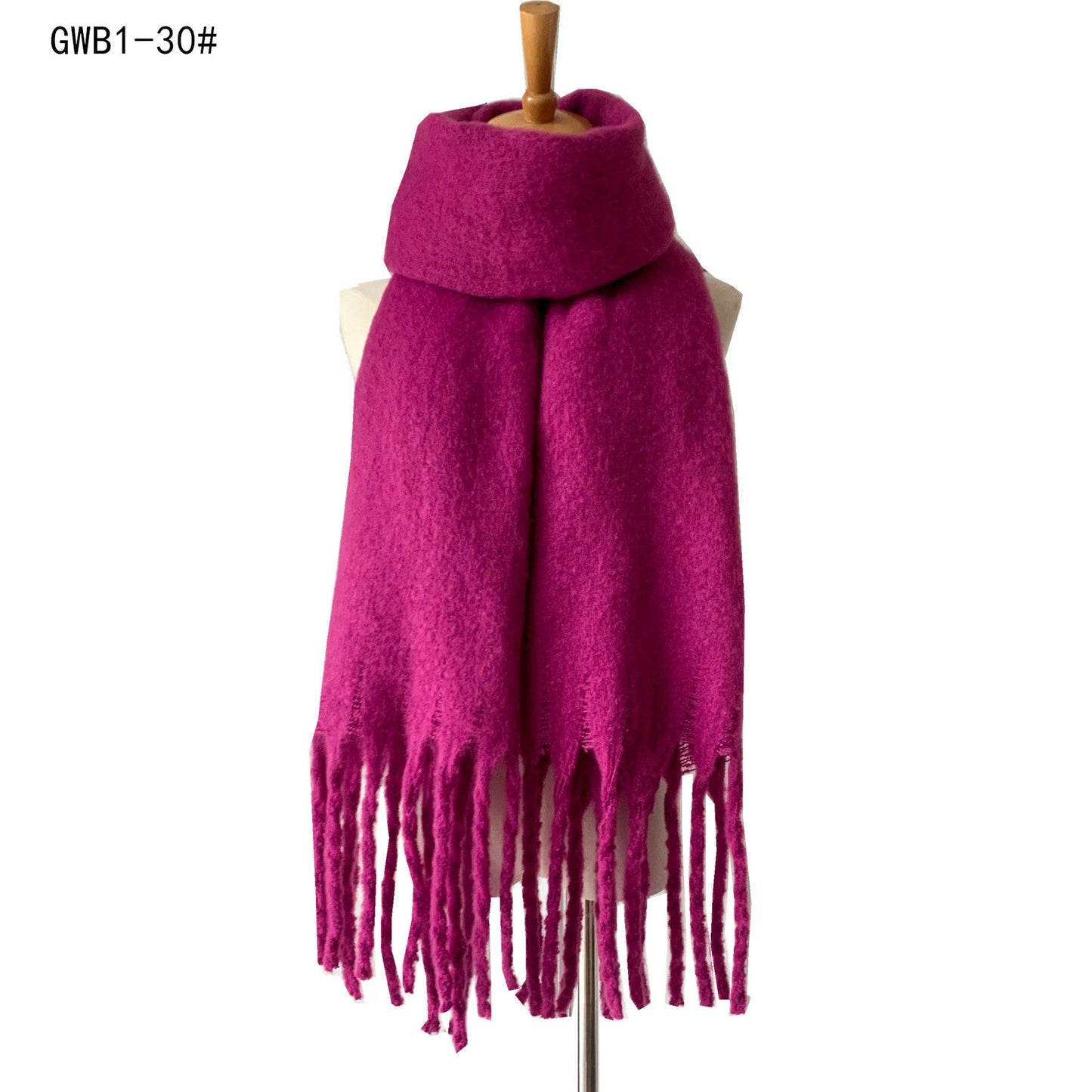 Solid Color Tassel Soft Scarves