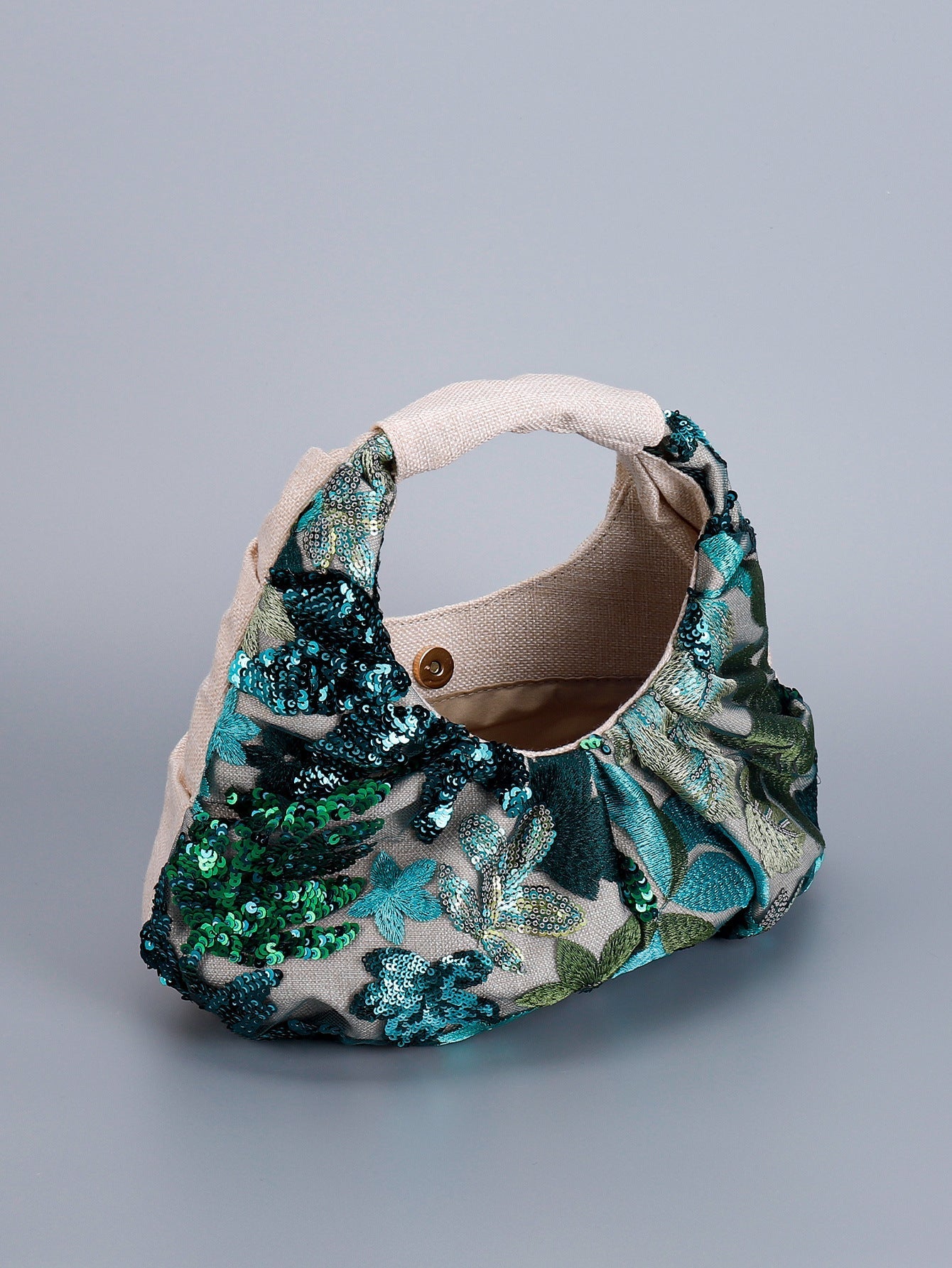 Elegant Sequin Embroidered Handbag