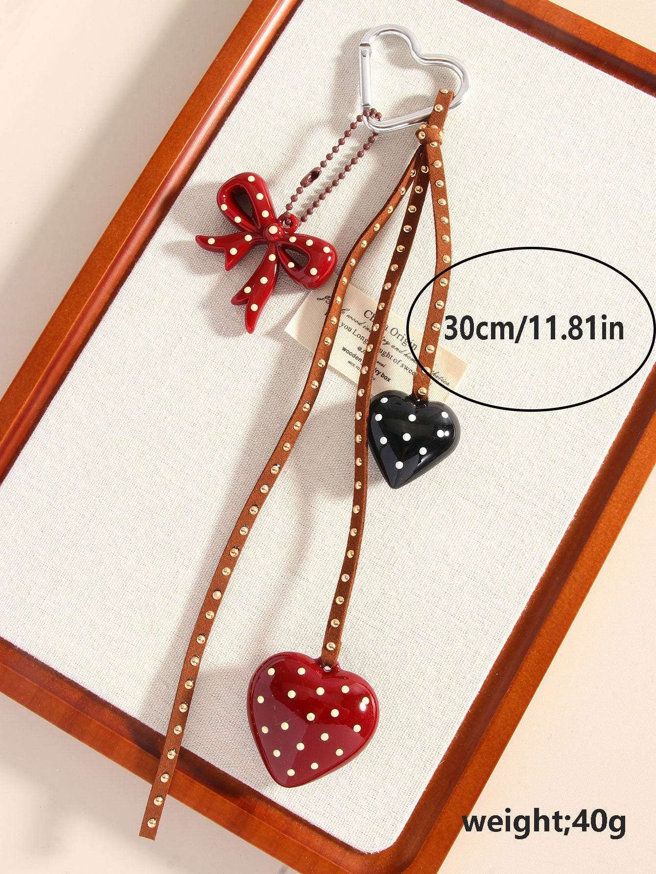 Love Bow Cute Keychain Bag CHarms