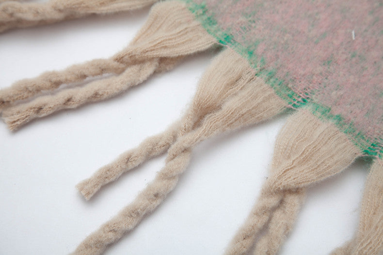 Gradient Color Tassel Scarves