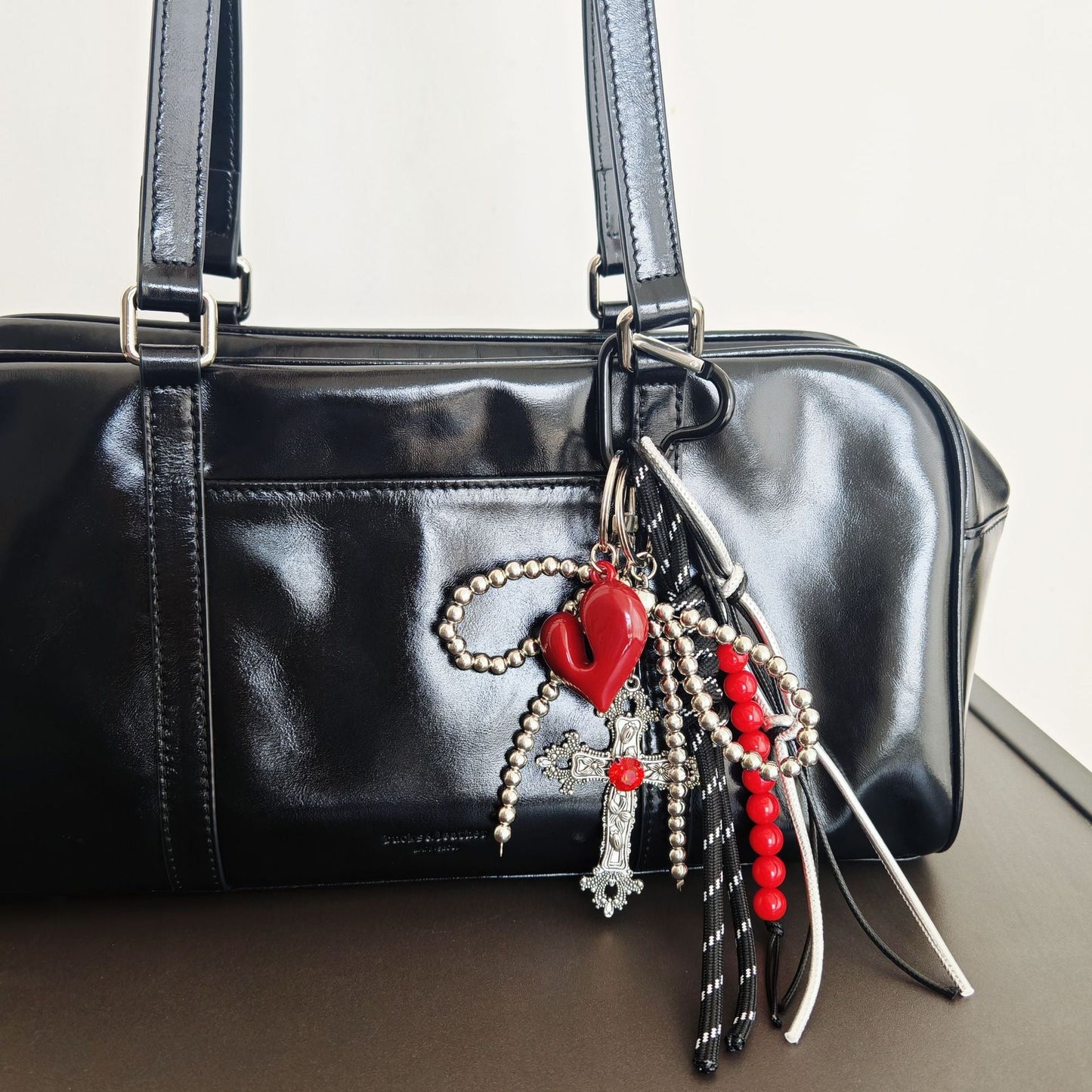 Bow Love Cross Keychain Bag Charms