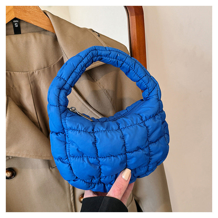 Solid Color Cloud Bag Cute Mini Handbag