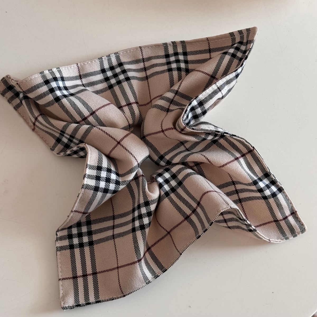 Vintage Plaid Square Elastic Hair Scrunchies