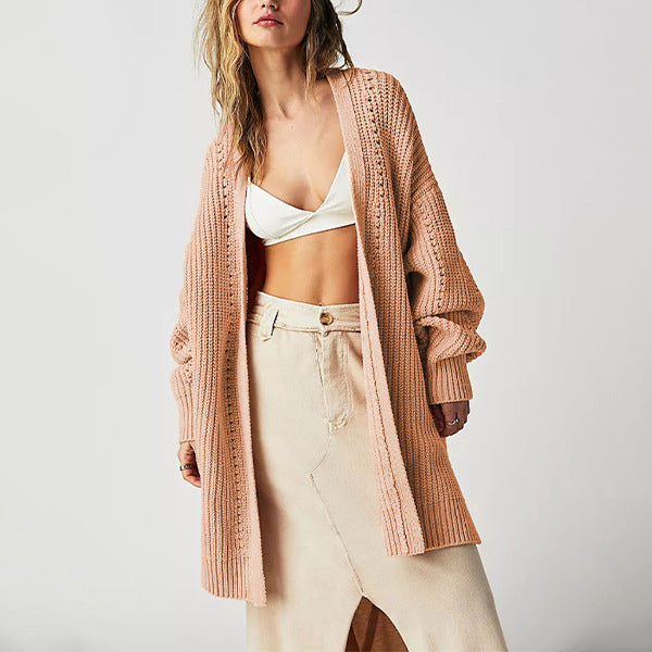 Solid Color Pocket Sweater Cardigan