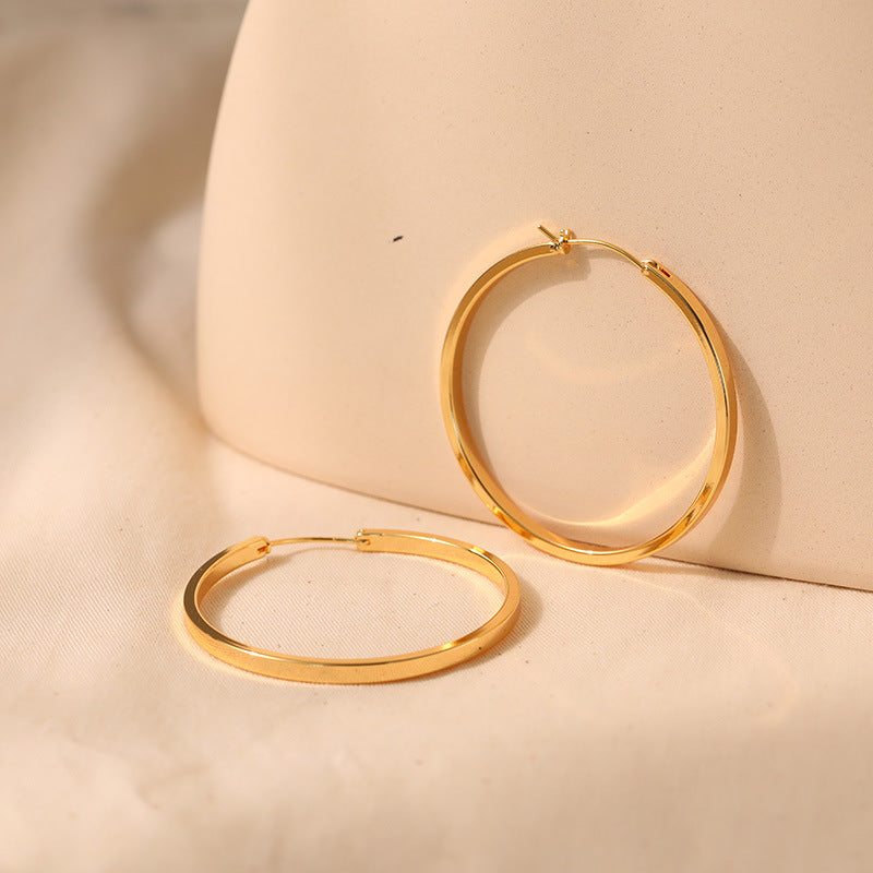 Simple Cool Circle Endless Hoop Earrings