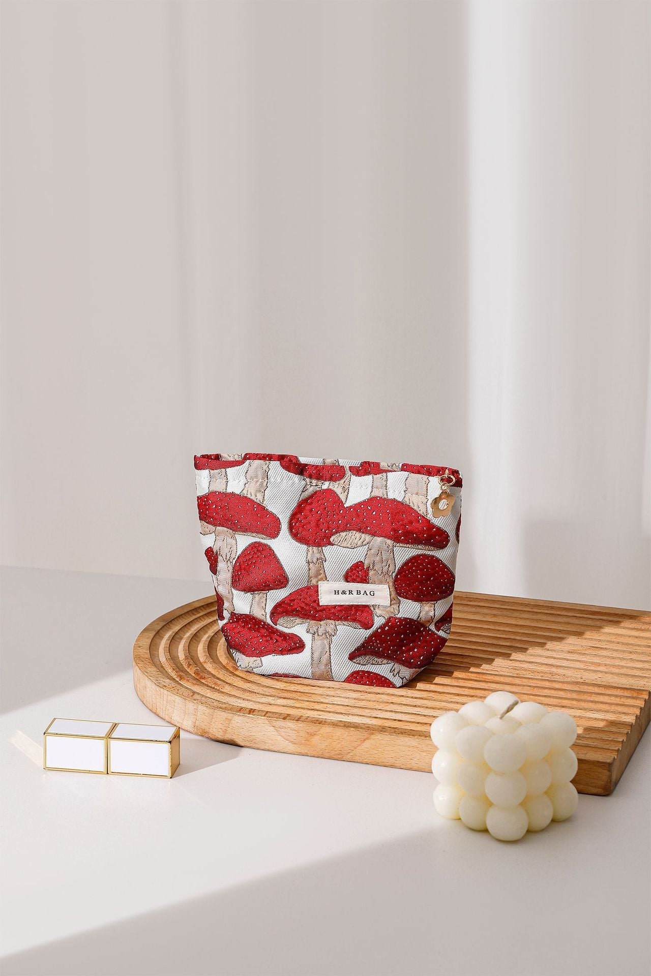 Vintage Mushroom Aesthetic Toiletry Bag