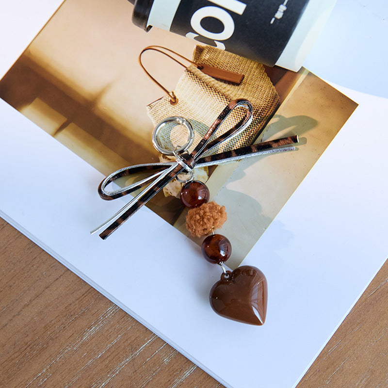 Retro Mini Leather Bag Keychain Bag Charm