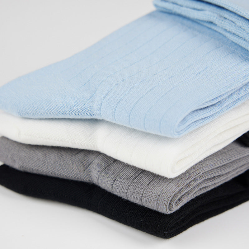 Minimalist Solid Color Letter Print Long Socks