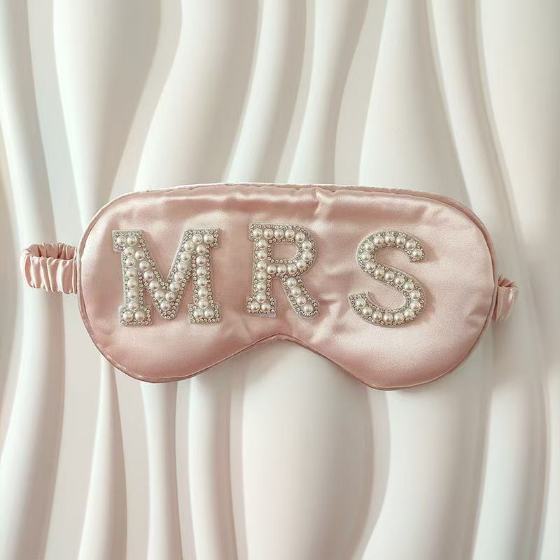 Elegant Pearl Decor Light Blocking Sleep Mask