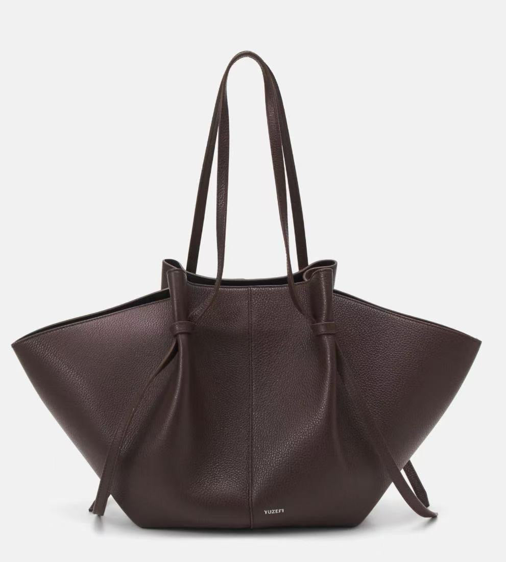 Minimalist Solid Color Large Capacity Tote Bag