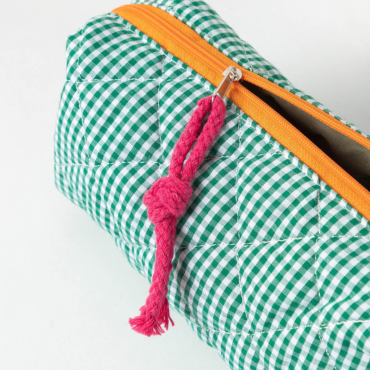 Large Capacity Color Block Plaid Storage Bag