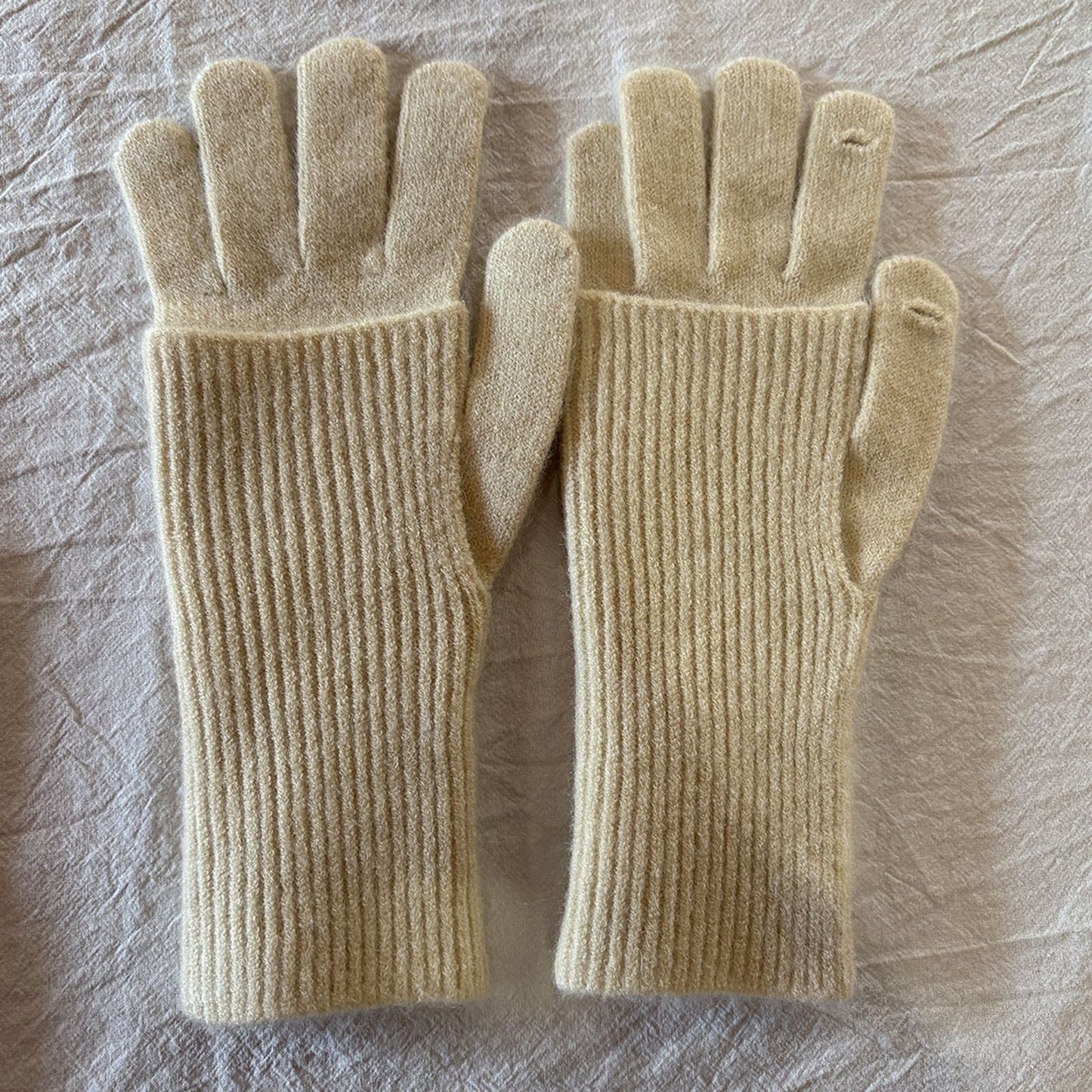 Convertible Wool Solid Color Warm Knit Gloves