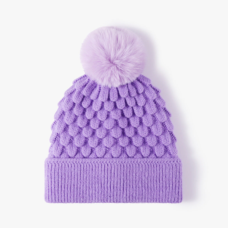 Solid Color Outdoors Pom Beanie