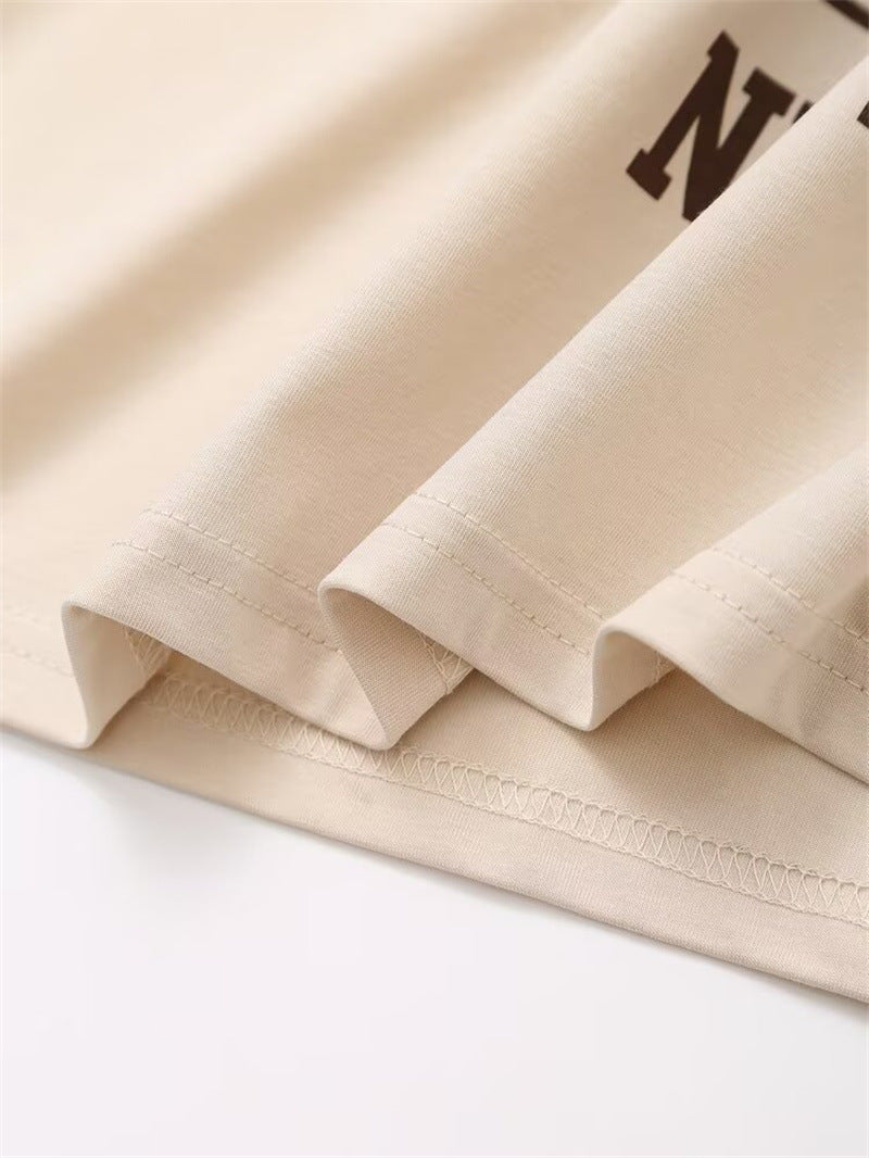 Trendy Short Sleeve Letter Printed T-Shirt