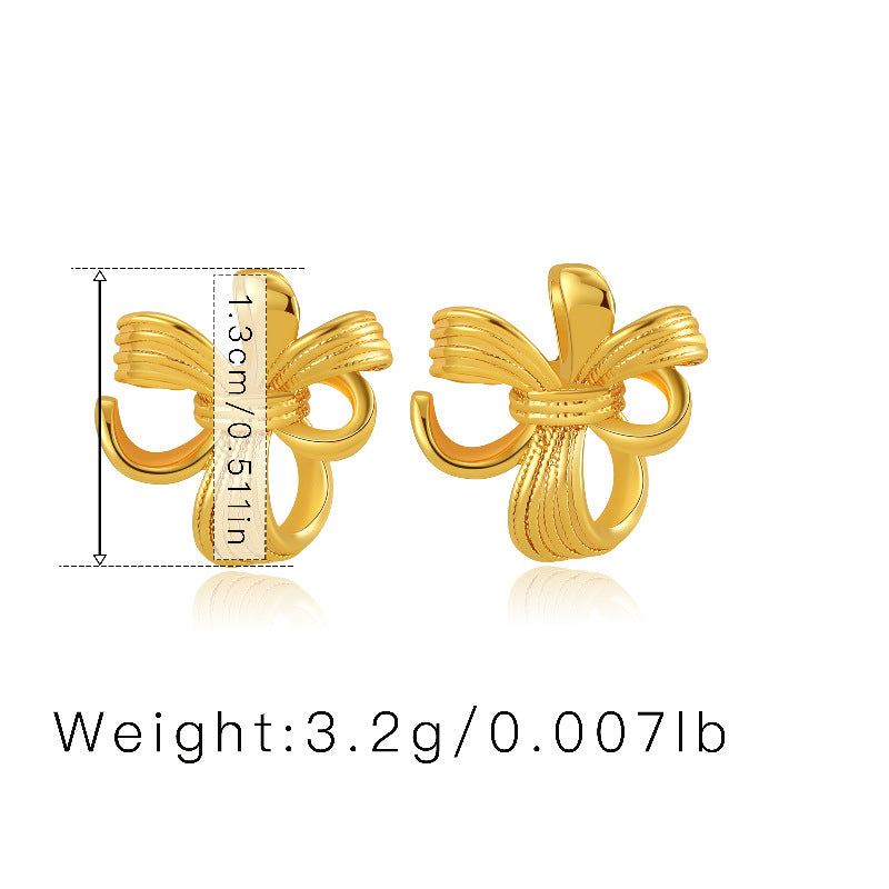 3D Stereo Design Bow Stud Earrings