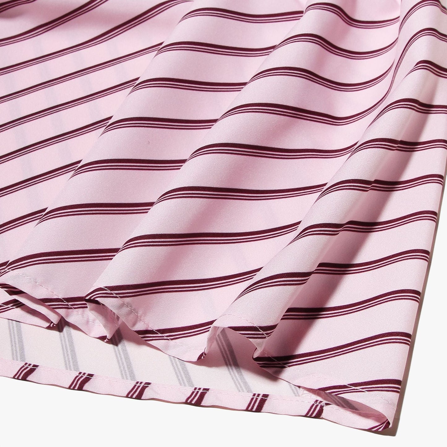 Cute Solid Color Striped Halter Backless Dress