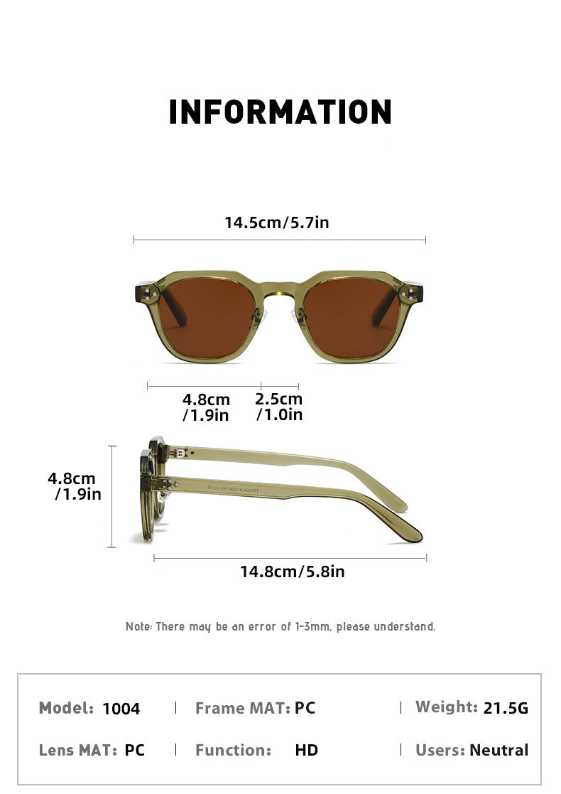 Retro Polarized UV Protection Round Sunglasses