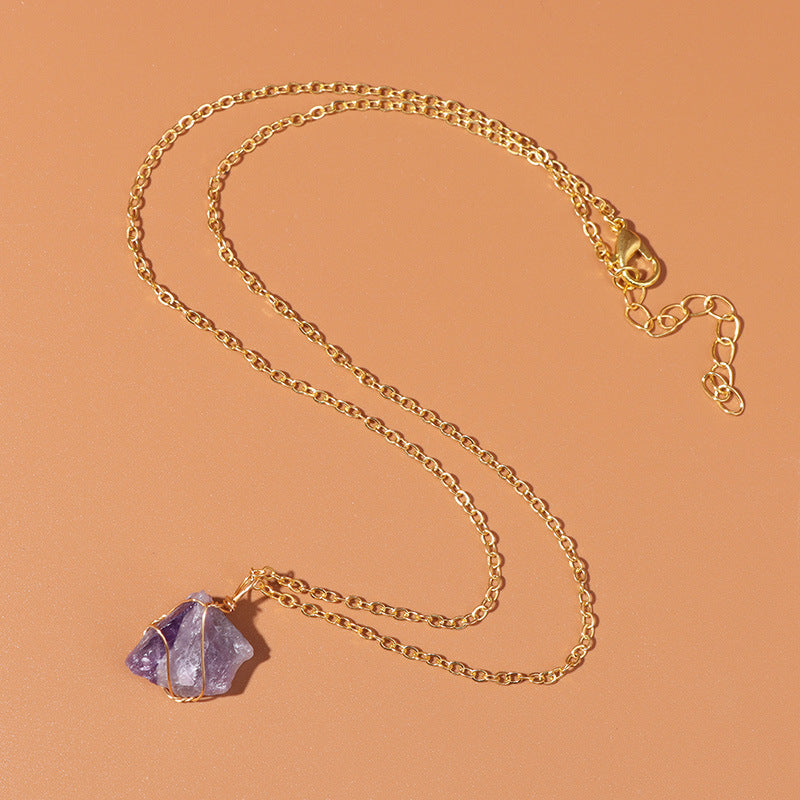 Irregular Stone Pendant Simple Neckalce