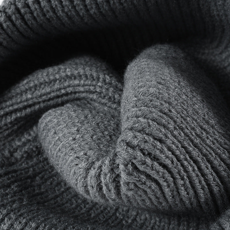 Cute Bow Embroidery Cuffed Thicken Knit Beanie