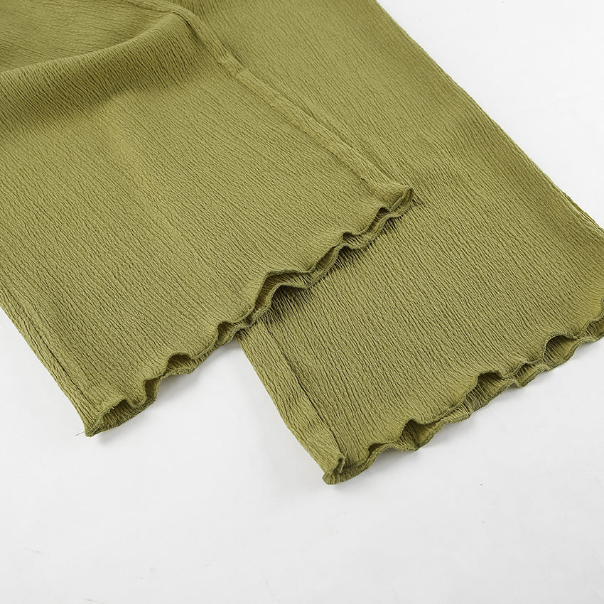 Casual Halter Backless Top and Pants Sets