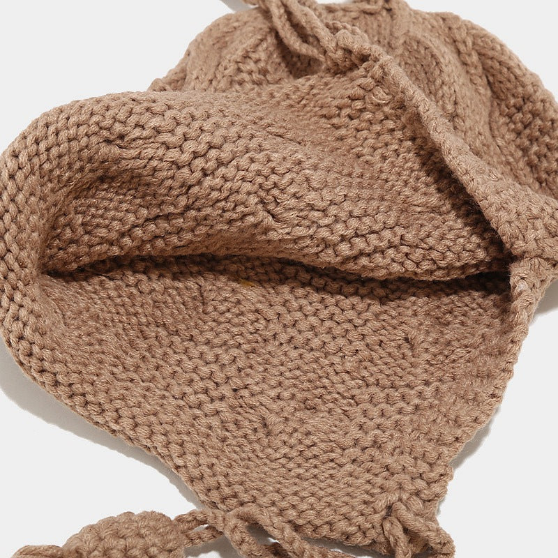 Cute Weave Tassel Cute Knit Cap