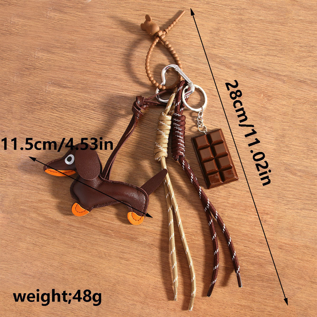 Leather Dog Rope Braided Bag Charms